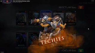 ROTK vs XBOCT All Stars match Dota 2 The International 2014 МИНЕР Annonce techies RUS