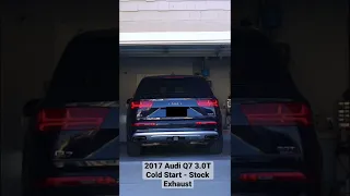 2017 Audi Q7 3.0T Cold Start - Stock Exhaust