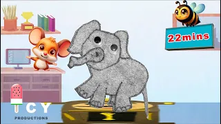 Hickory Dickory Dock Elephant, Mouse and friends 22mins of fun  | Little ICY Productions
