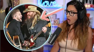 Vocal Coach Reacts - CHRIS STAPLETON & JUSTIN TIMBERLAKE Tennessee Whiskey/Drink You Away - CMA 2015