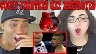 WHEN COCKY FIGHTERS GET DESTROYED PART 1 REACTION | MY DAD REACTS