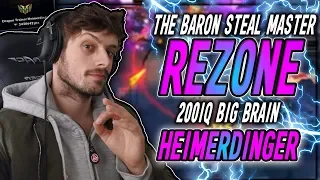 Rezone | The BIG BRAIN BARON STEALER! Incredible Heimerdinger Burst Outplays! - League Of Legends