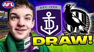 THE CRAZIEST DRAW EVER!! Fremantle vs Collingwood 2024 AFL Vlog