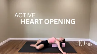 40 MINUTE ACTIVE HEART OPENING YOGA FLOW, Apartment friendly