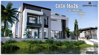 Modern House Design with 5 Bedrooms Family Home | 16x26m 2 Storey | Jorman HomeDesigns