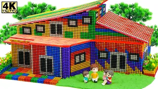 DIY - How To Build Mini Villa for Family with Magnetic Balls | ASMR Magnet Video