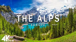 FLYING OVER THE ALPS (4K UHD) - Relaxing Music Along With Beautiful Nature Videos - 4K Video HD