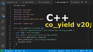 Demo: C++20 Generator Coroutines