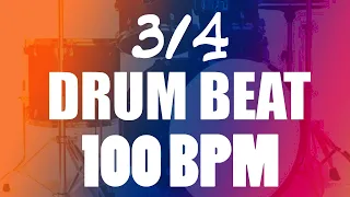 Straight Drum Beat - 3/4 Time Signature - 100 BPM