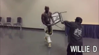 Smackdown!!! Geto Boys' Bushwick Bill & Naughty By Nature's Treach Wrestle Backstage... WWE Style!