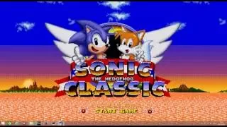 Let's Play Sonic Classic - Part 1 - Intruding Task Bar!