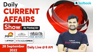 28th September Current Affairs 2022 | Current Affairs Today 2022 | SSC, RRB Group D | By Pankaj Sir