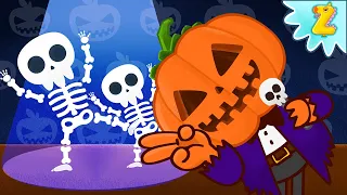 Halloween Night Musical : Ghost, Witch, Cat, Skeleton & Spider ! English Number Educational video