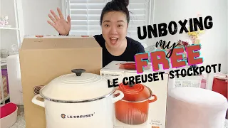 Unboxing my FREE Le Creuset Stockpot