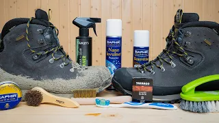 Nubuck & suede hiking shoes proper care