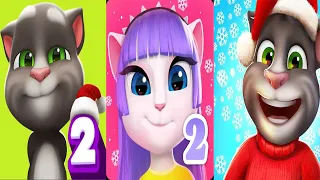 My Talking Angela 2 Gameplay - My Talking Tom vs My Talking Tom 2 New Update Christmas 2021