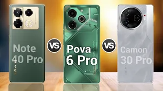 Infinix Note 40 Pro 5G Vs Tecno Pova 6 Pro 5G Vs Tecno Camon 30 Pro 5G