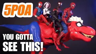 SPIDER-REX! Hasbro Marvel Spider-Man Spider-Verse Web Chompin Spider-Rex - 5POA Action Figure Review