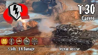 WoT Blitz T30 - 5 kills 8k Damage Replay