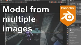 Modeling from multiple references in Blender using fSpy