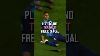 Players and Their Best Free Kick Goals in UCL | Part 1 #football #shorts #footballshorts #viral