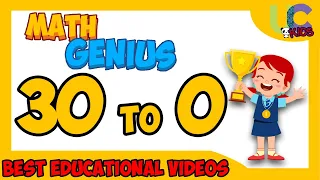 Backward Counting 30 to 0| 3️⃣0️⃣▶0️⃣| Counting to 30 | Kindergarten number counting | UCkids🐼