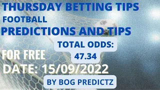 FOOTBALL PREDICTIONS TODAY 15/09/2022|SOCCER PREDICTIONS|BETTING TIPS,#betting@sports betting tips