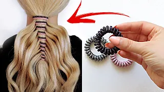 😱 New SPIRAL HAIRBAND HACK hairstyle for wedding and party || trending PONYTAIL || party UPDO