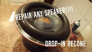 How To Recone & Repair A Speaker or Subwoofer With A Drop-In Recone Kit