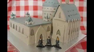 Hogwarts Geburtstagstorte - Harry Potter Thema rot und gelb Erdbeerkuchen