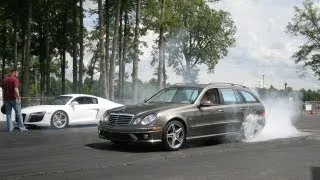 Audi R8 vs. Mercedes-Benz E63 AMG Wagon - CAR and DRIVER