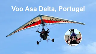 Voo de Asa Delta com motor, Portugal, Aveiro. Полет на мотодельтаплане Португалия.