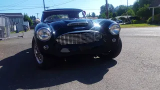 1957 Austin Healey 100/V8 Driving Video Giordano's Vintage Motors, Carnation WA     20180718 165245