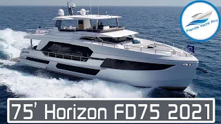75' Horizon FD75 2021  Superyacht Overview - Available for Purchase at $5.49 Million