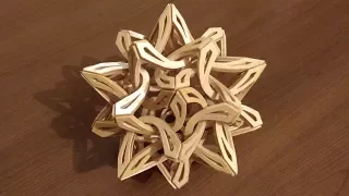 Scroll saw project "Solar Flair" - wooden geometric sculpture. Free pattern