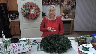 DIY Traditional Evergreen Christmas Wreath