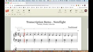 Transcribing Music Using a MIDI Keyboard and Noteflight