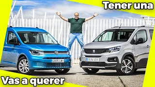 TREMENDO DUELO 🔥 Volkswagen Caddy vs Peugeot Rifter | Comparativa
