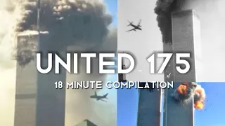 UNITED 175 (18 minutes of different angles of the second plane hitting the World Trade center) 09-11