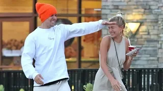 Justin Bieber And Hailey Baldwin Play-Fighting During Date Night At The Mall EXCLUSIVE