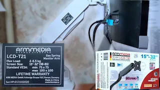 Обзор, распаковка и сборка кронштейна для монитора ArmMedia LCD-T21 | Лучший кронштейн для монитора