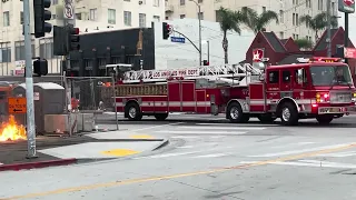 🔥 FIRE 🔥 911 Call ☎️ 🔥 Firemen to the rescue 🔥 Wilshire and La Brea LA CA