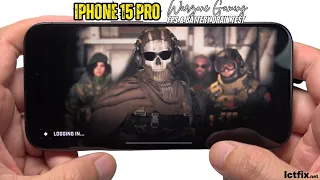 iPhone 15 Pro Call of Duty Warzone Mobile Gaming test | Apple A17 Pro, 120Hz Display