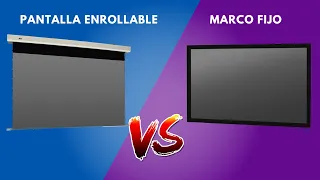 Pantalla de proyección de MARCO FIJO  vs  ENROLLABLE ¿Pros y contras? | Fotograma 24 con David Arce