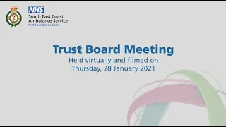 Trust Board - 28 Jan 2021