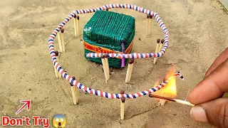 VIP Bomb Matchstick Amazing Cracker experiment 😜 || Diwali cracker testing 2024 😱🔥#chakri #crackers