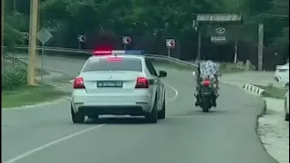 Погоня за мотоциклистом в Сочи