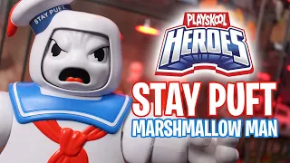 Unboxing the NEW Ghostbusters Stay Puft Marshmallow Man Playskool Heroes toy!