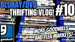 BLURAY/DVD THRIFTING VLOG #10 - MORE GOODWILLS AND FLEA MARKETS!