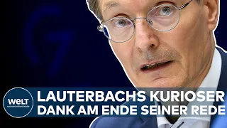 KARL LAUTERBACH: Corona-Rede! Der kuriose Dank am Ende der Rede des Gesundheitsministers